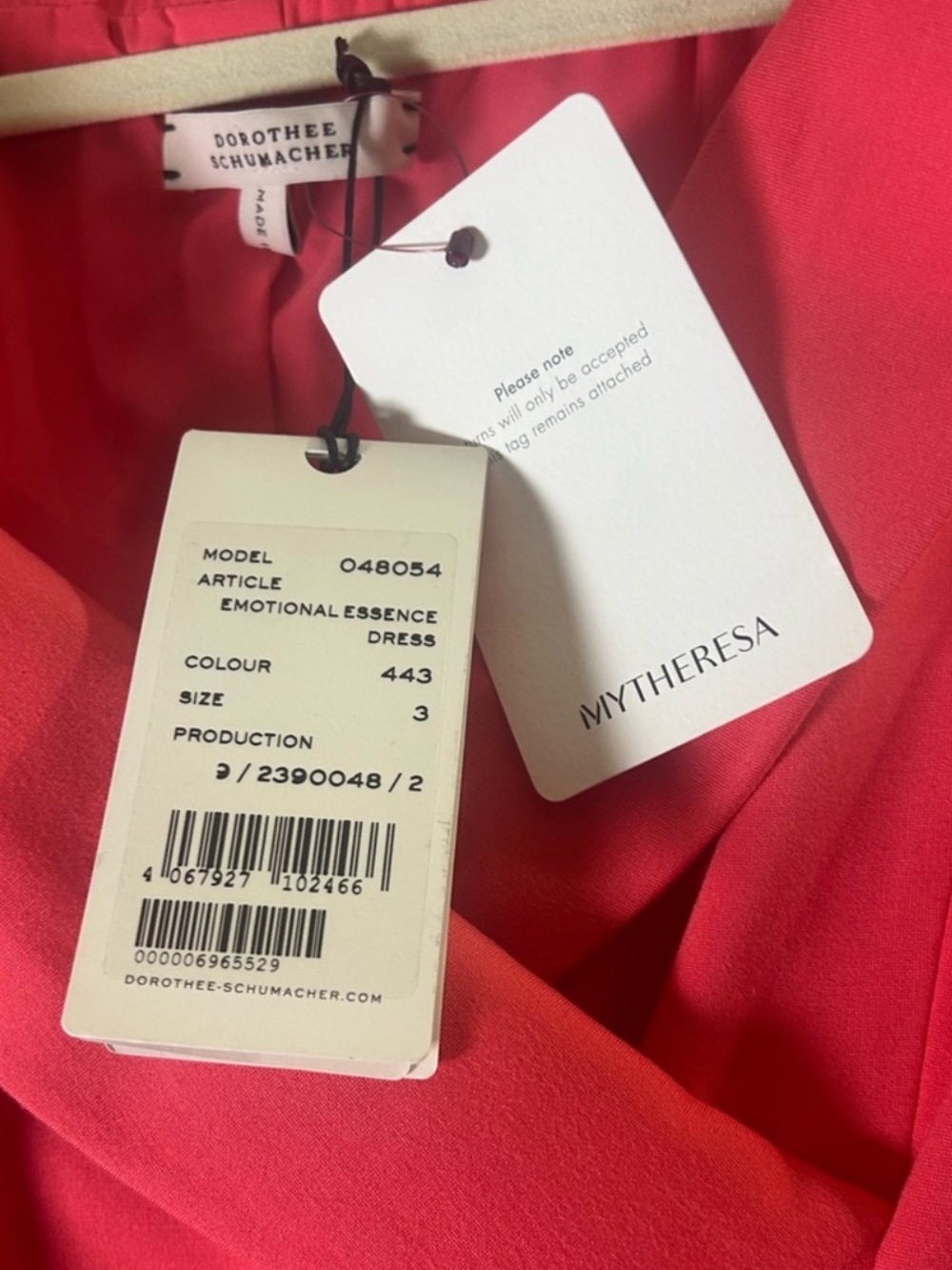 Dorothee Schumacher Off-Shoulder Coral Long-Sleeve Double-Breasted Midi Dress - Picture 8 of 16